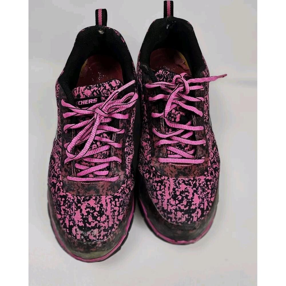 Skechers Women Safety Sure Track Flinser Alloy Toe Work‎ Shoes 77251 Sz 9 *READ*